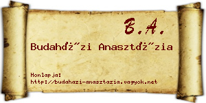 Budaházi Anasztázia névjegykártya